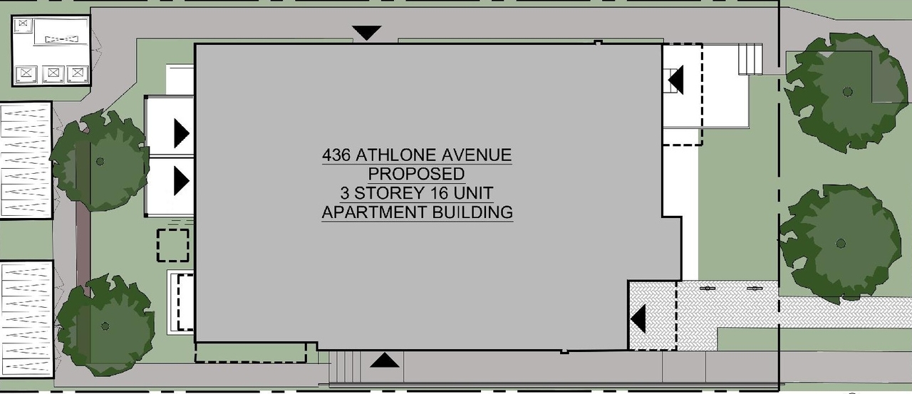 Construction site plan for project from page 6 of the file '2022-05-24 - Design Brief - D07-12-22-0086'