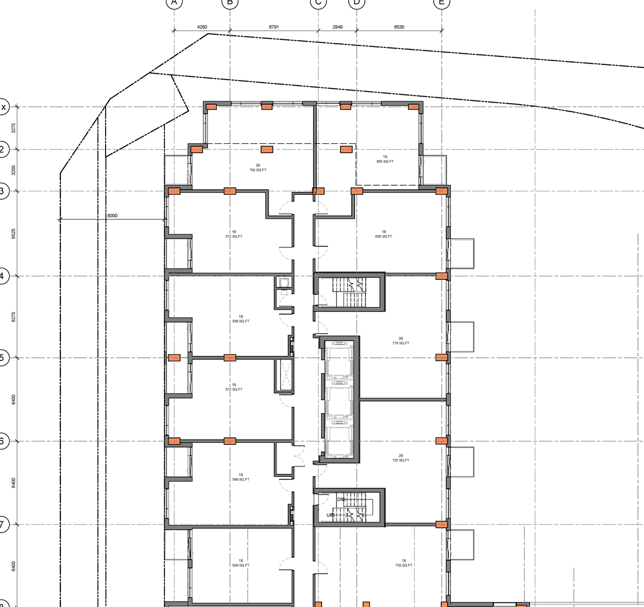 Construction site plan for project from page 7 of the file '2023-05-09 - Floor, Elevations, materials, perspectives Plans - D07-12-22-0089'