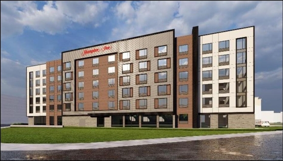 Rendering of building from page 8 of the file '2022-06-13 - Urban Design Brief - D07-12-22-0091'