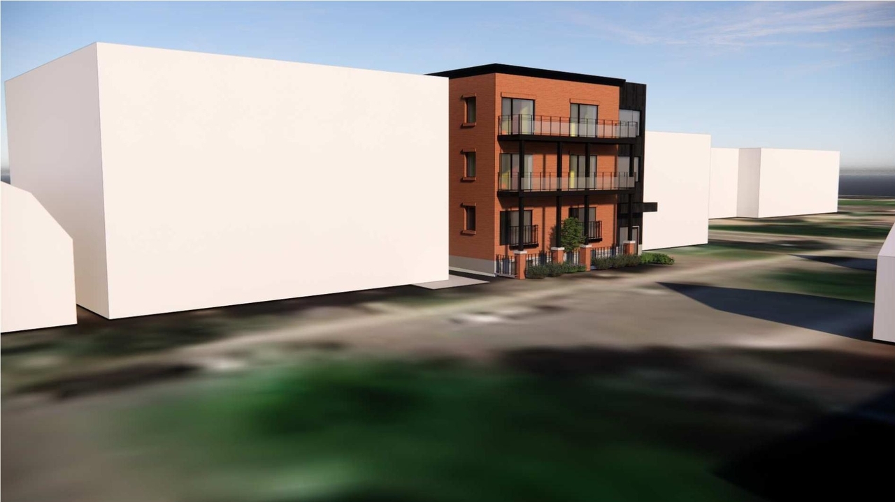 Rendering of building from page 10 of the file '2022-06-03 - Design Brief - D07-12-22-0094'