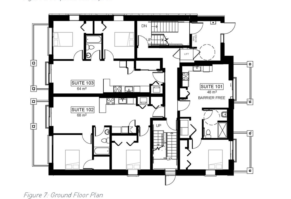 Floor plan for project from page 12 of the file '2022-06-03 - Design Brief - D07-12-22-0094'