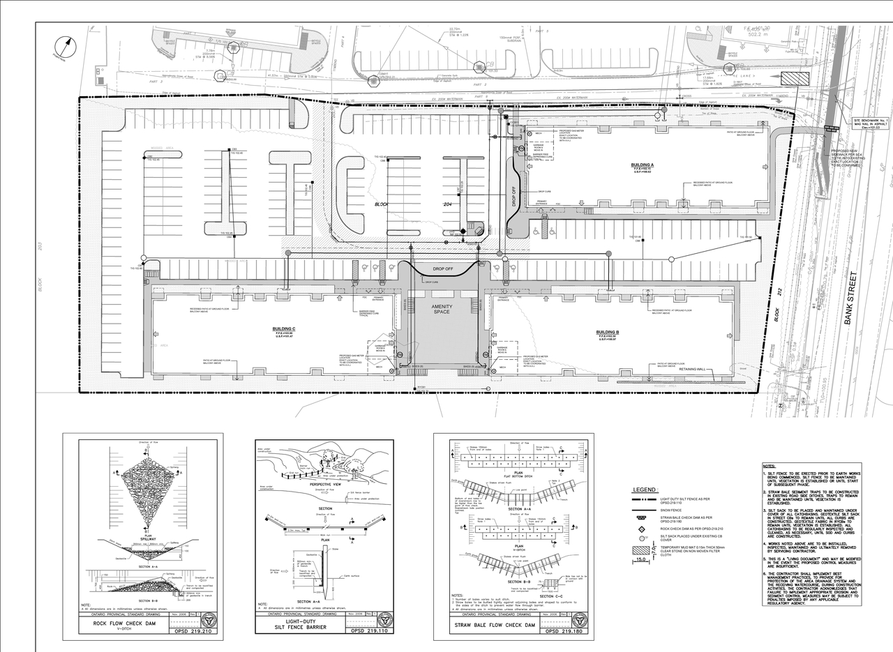 Construction site plan for project from page 106 of the file '2022-11-03 - Design Brief - D07-12-22-0097'
