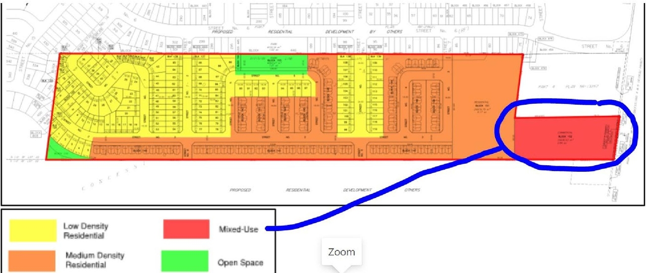 Construction site plan for project from page 107 of the file '2022-11-03 - Design Brief - D07-12-22-0097'
