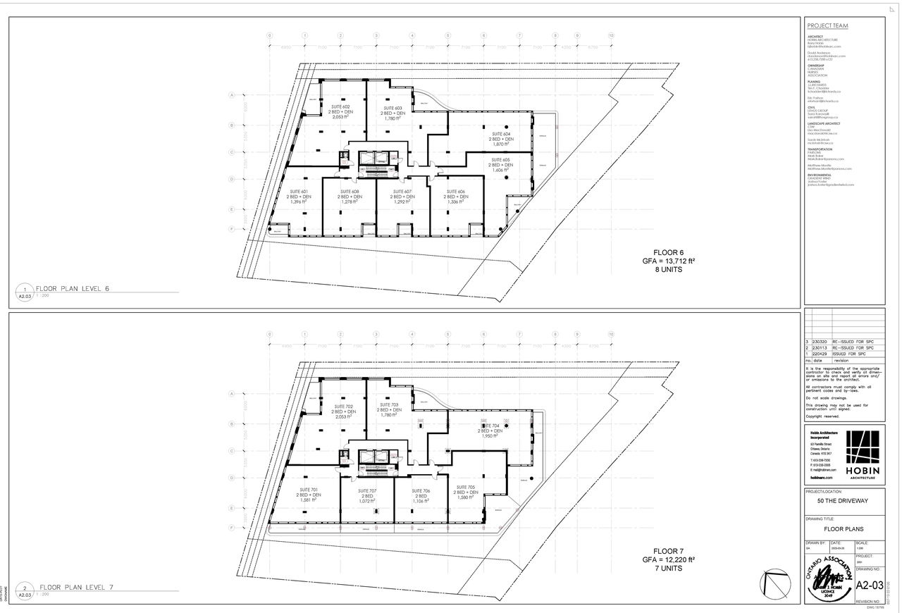 Construction site plan for project from page 3 of the file '2023-03-28 - Floor Plans - D07-12-22-0100'