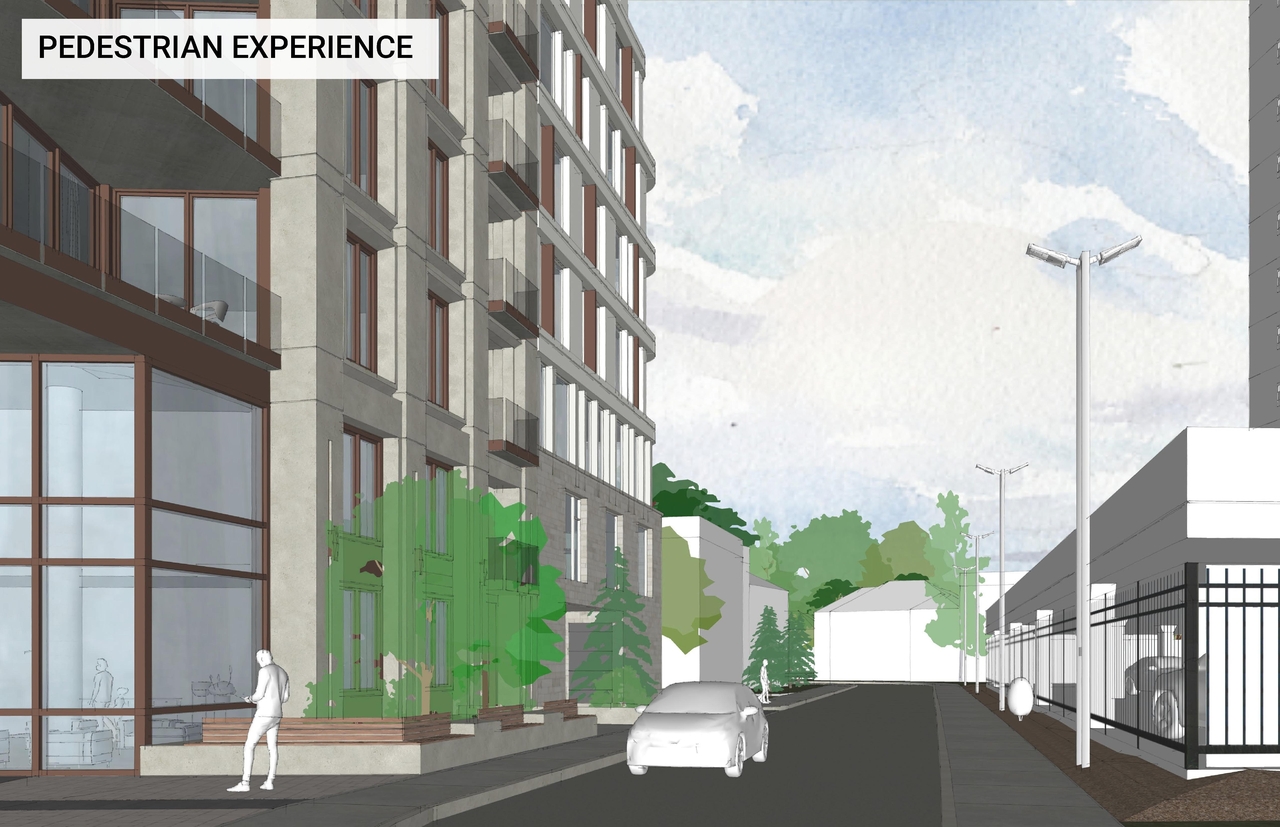 Rendering of building from page 13 of the file '2022-06-16 - Design Views - D07-12-22-0100'