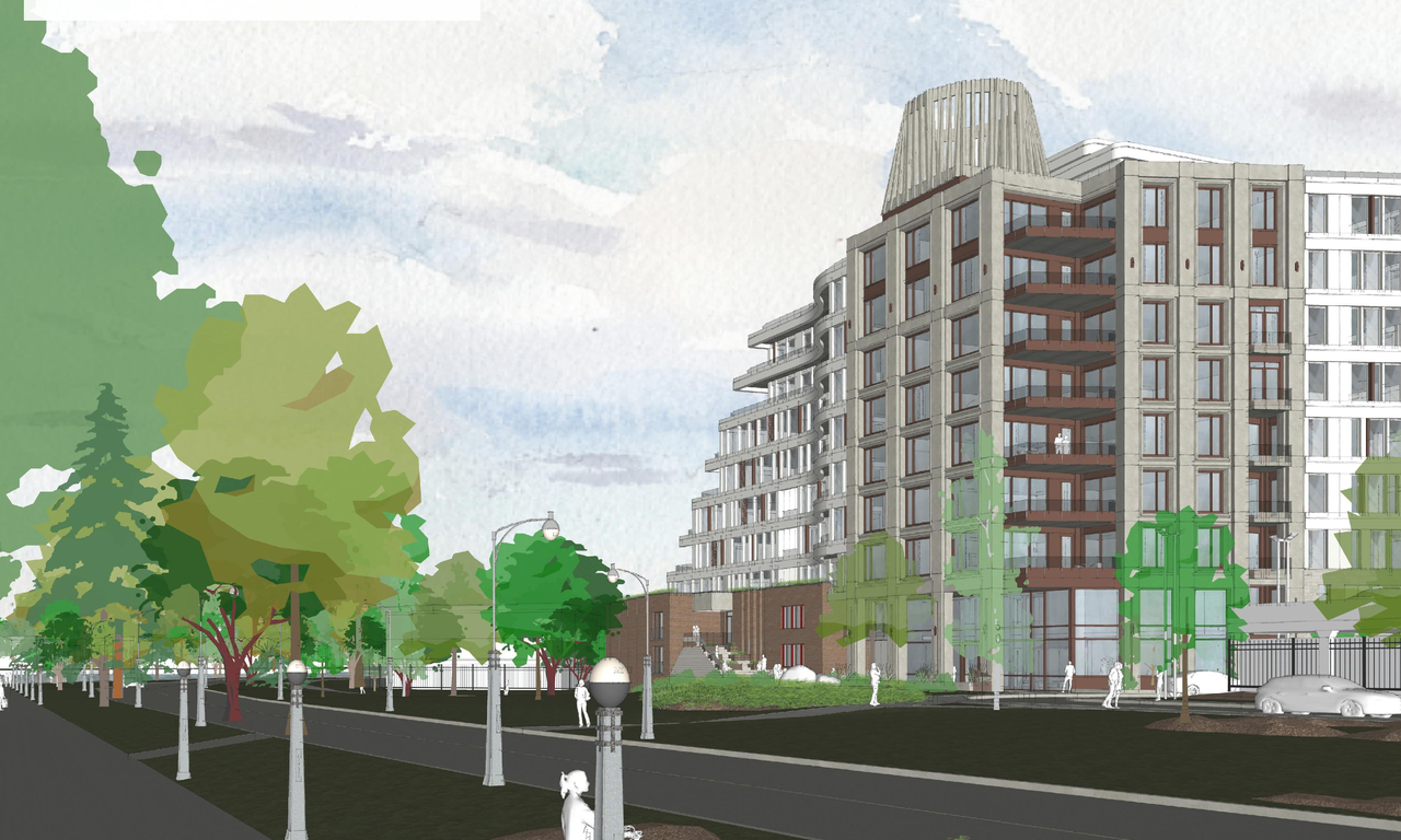 Rendering of building from page 11 of the file '2023-01-20 - Design Views - D07-12-22-0100'