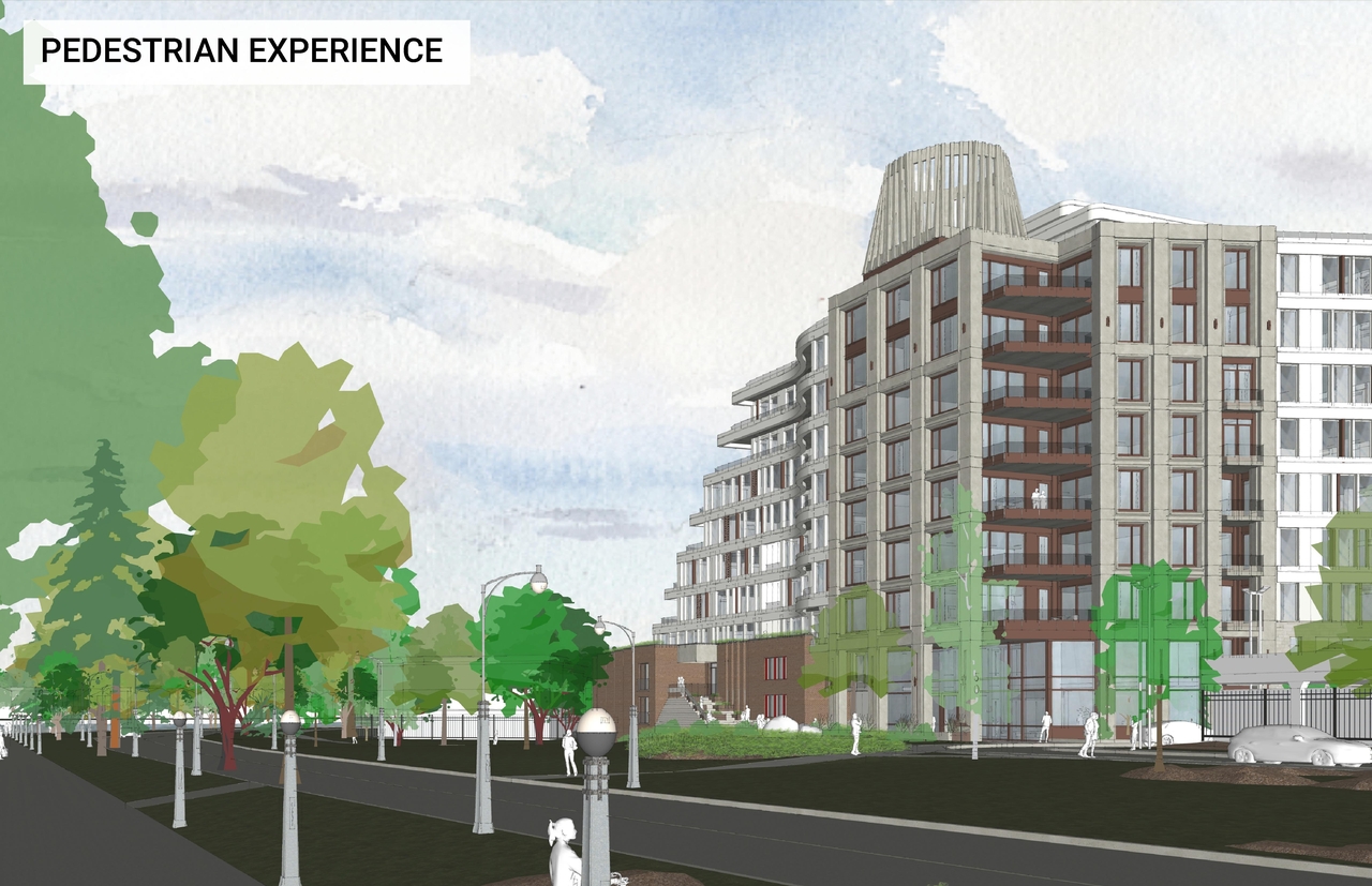 Rendering of building from page 11 of the file '2023-01-20 - Design Views - D07-12-22-0100'