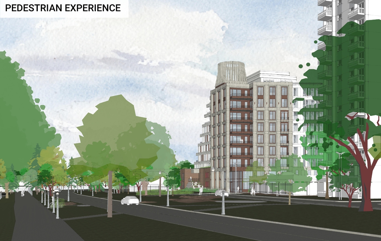 Rendering of building from page 12 of the file '2023-01-20 - Design Views - D07-12-22-0100'