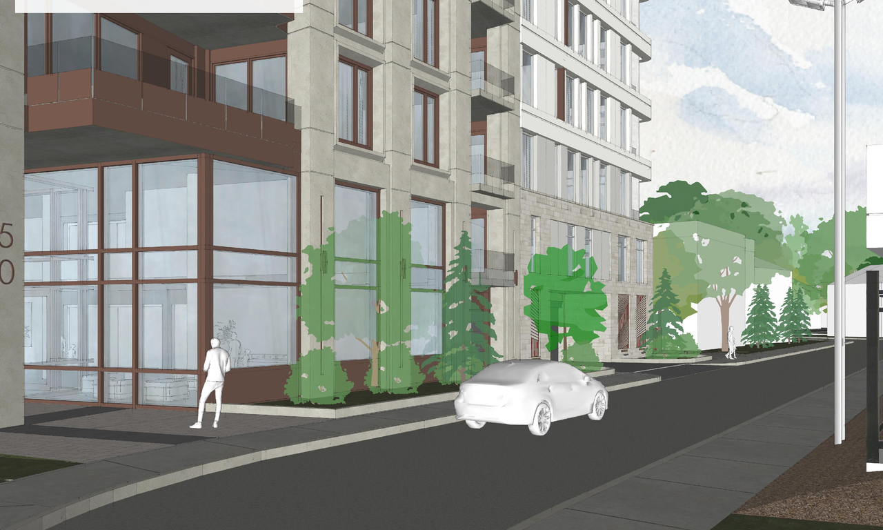 Rendering of building from page 14 of the file '2023-01-20 - Design Views - D07-12-22-0100'