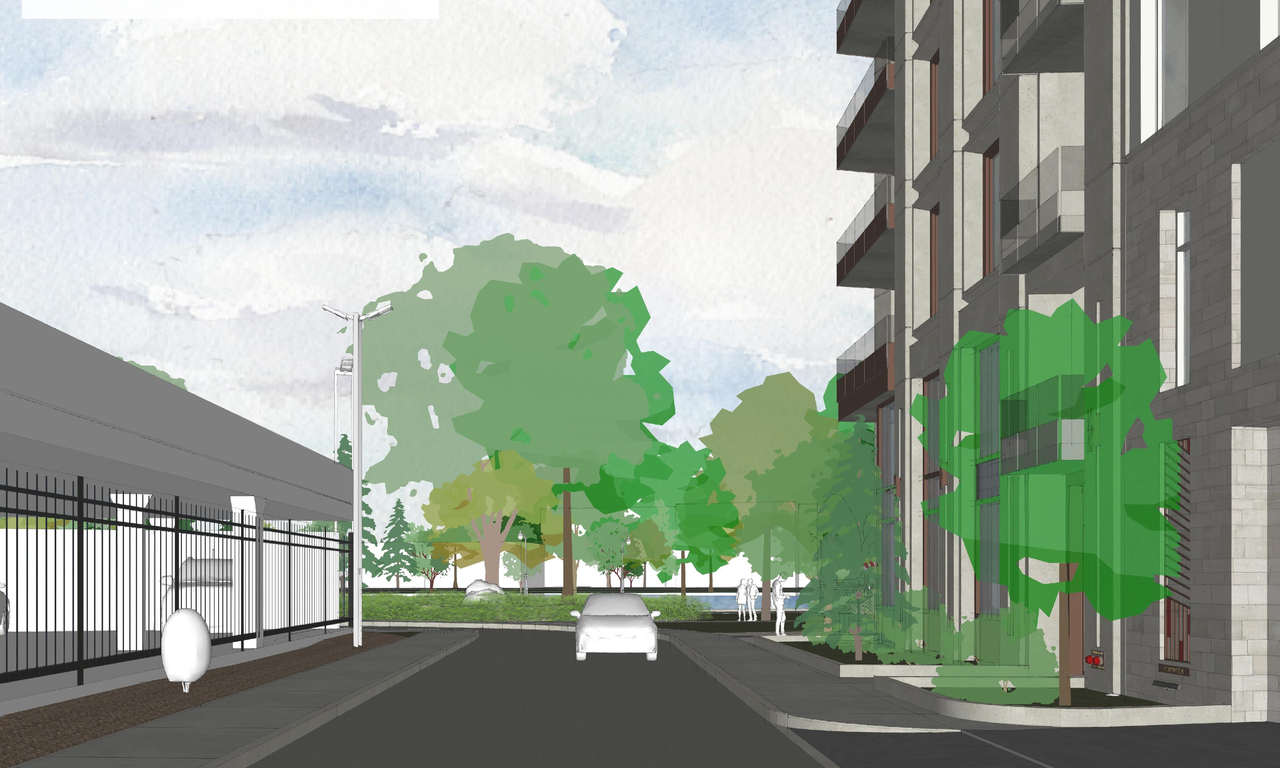 Rendering of building from page 15 of the file '2023-01-20 - Design Views - D07-12-22-0100'