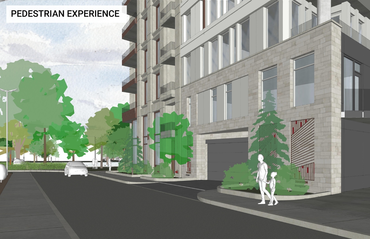 Rendering of building from page 16 of the file '2023-01-20 - Design Views - D07-12-22-0100'