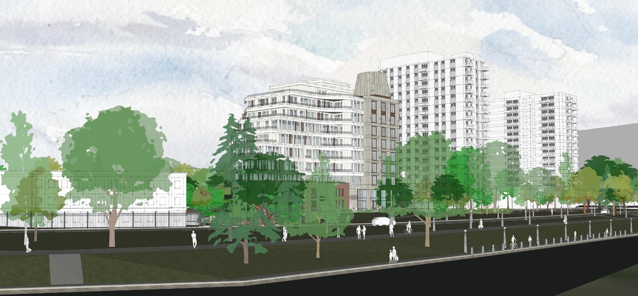 Rendering of building from page 23 of the file '2023-01-20 - Design Views - D07-12-22-0100'