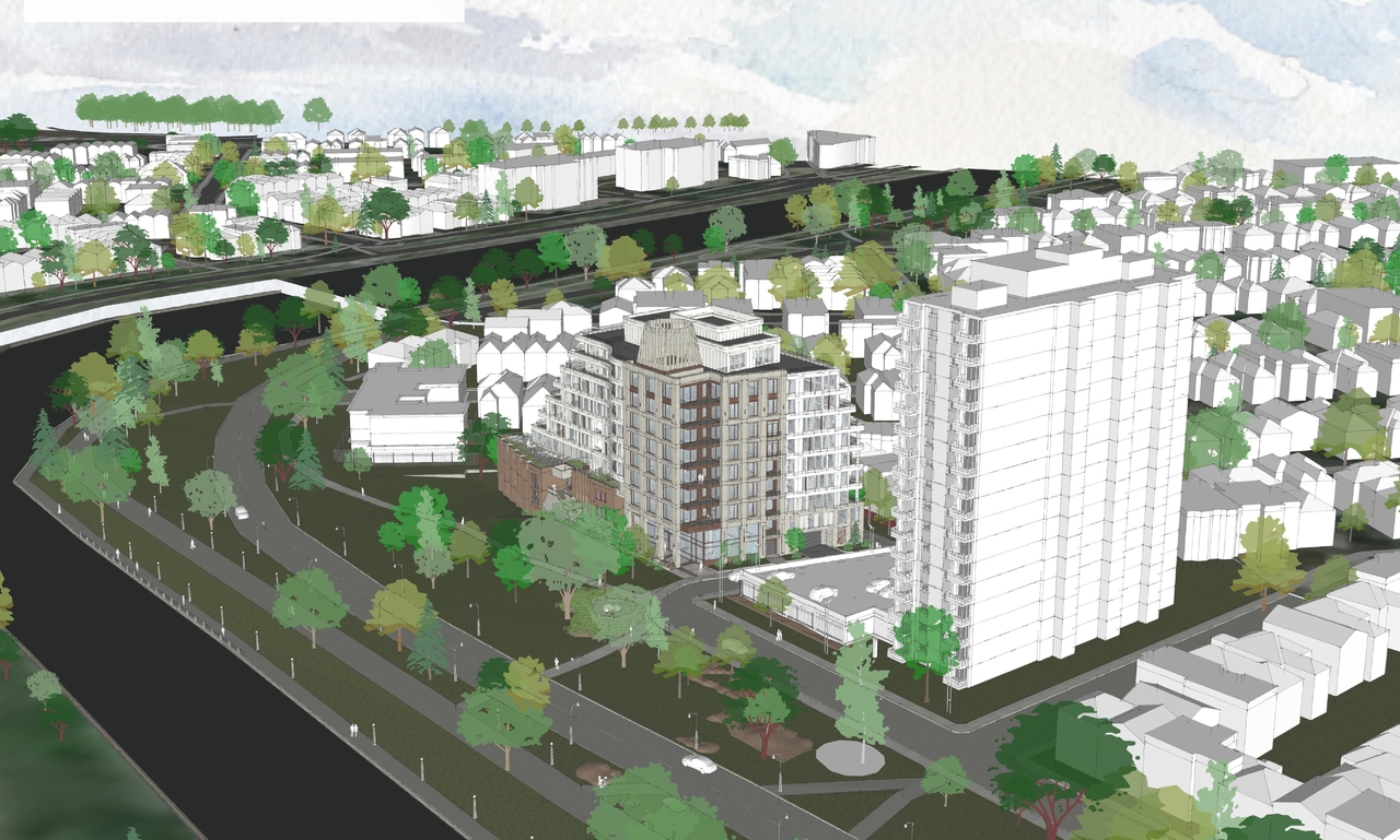 Rendering of building from page 3 of the file '2023-01-20 - Design Views - D07-12-22-0100'