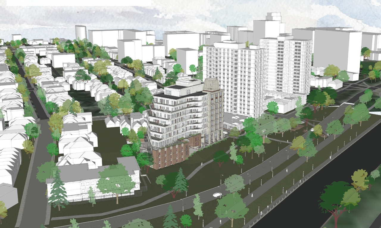 Rendering of building from page 5 of the file '2023-01-20 - Design Views - D07-12-22-0100'