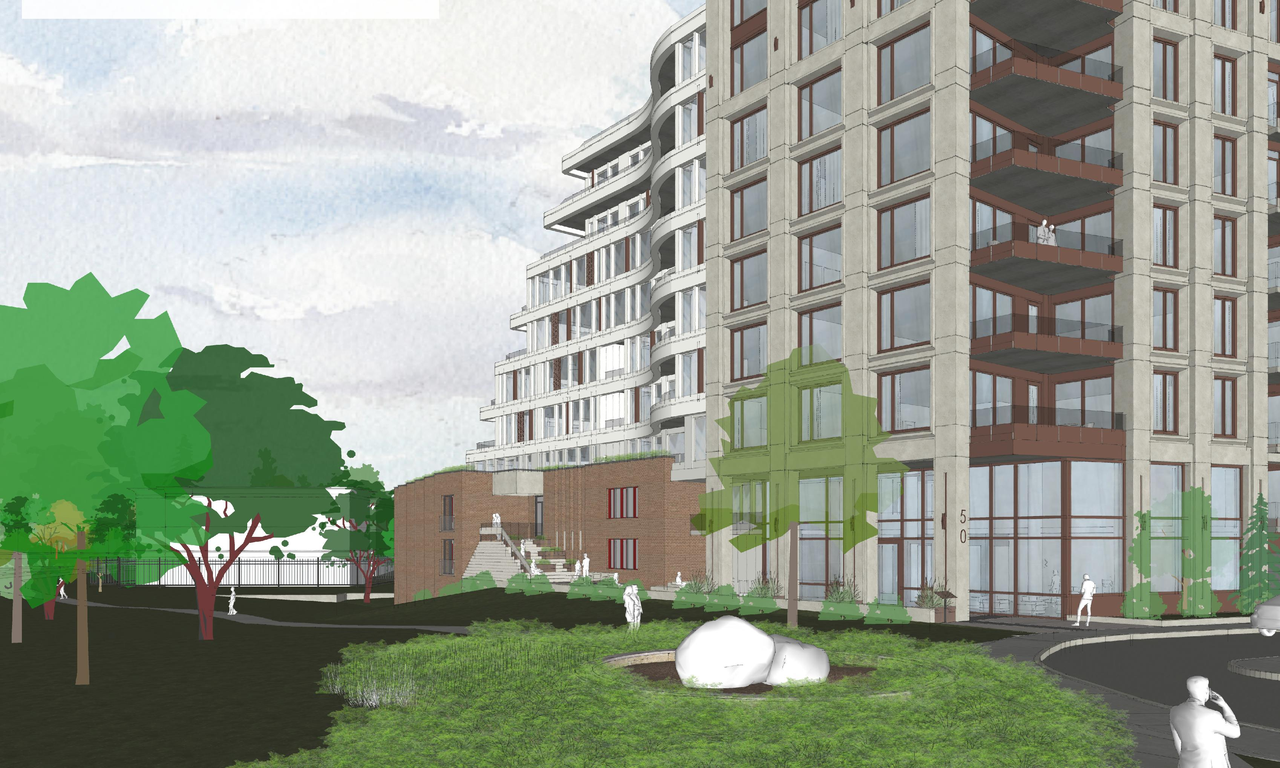 Rendering of building from page 9 of the file '2023-01-20 - Design Views - D07-12-22-0100'