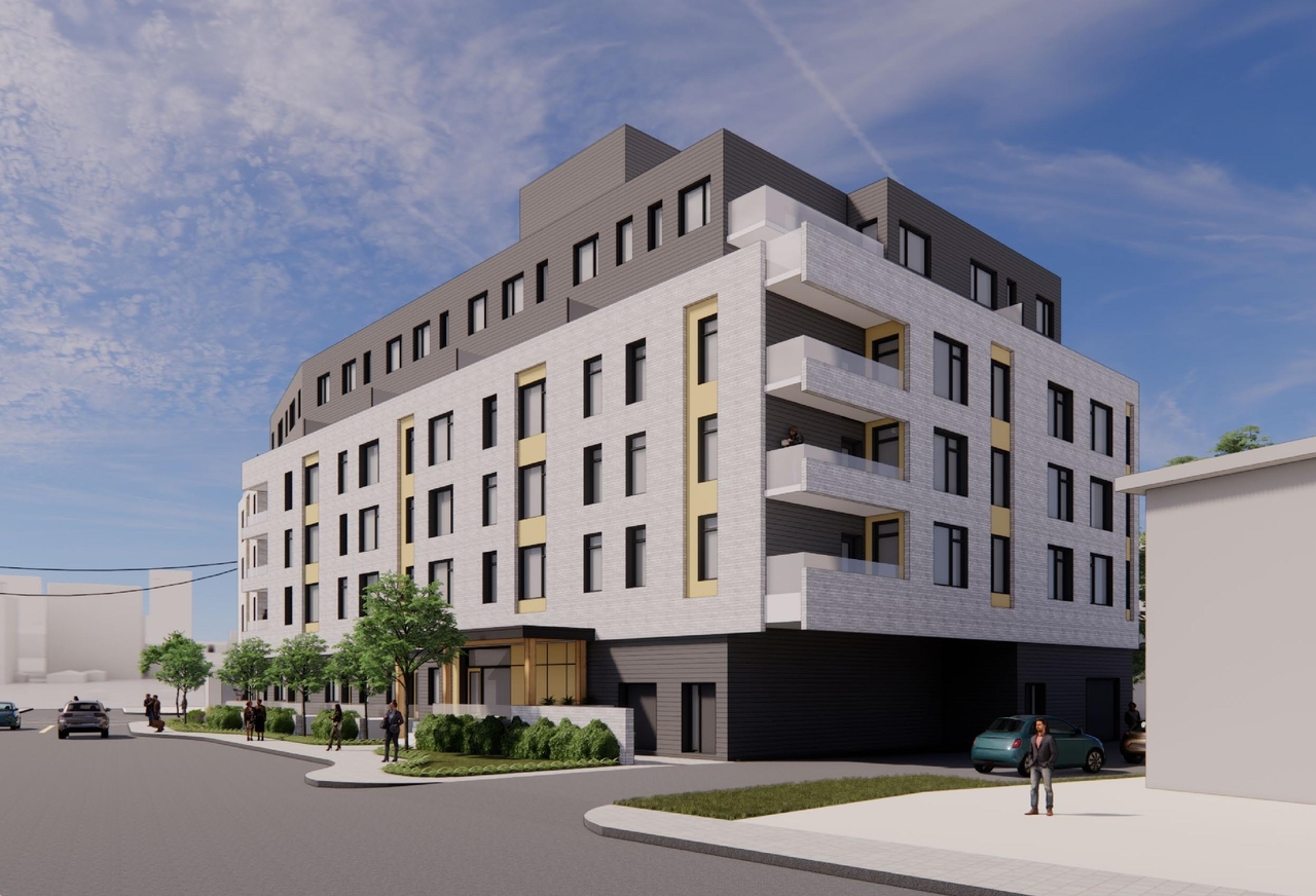 Rendering of building from page 2 of the file '2022-12-20 - Perspective Views - D07-12-22-0102'