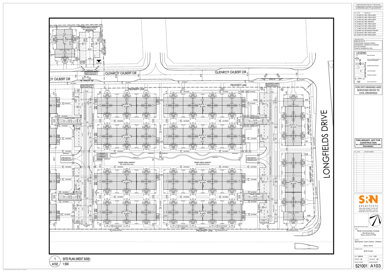Construction site plan for project from page 41 of the file '2024-04-11 - Design Brief - D07-12-22-0104'