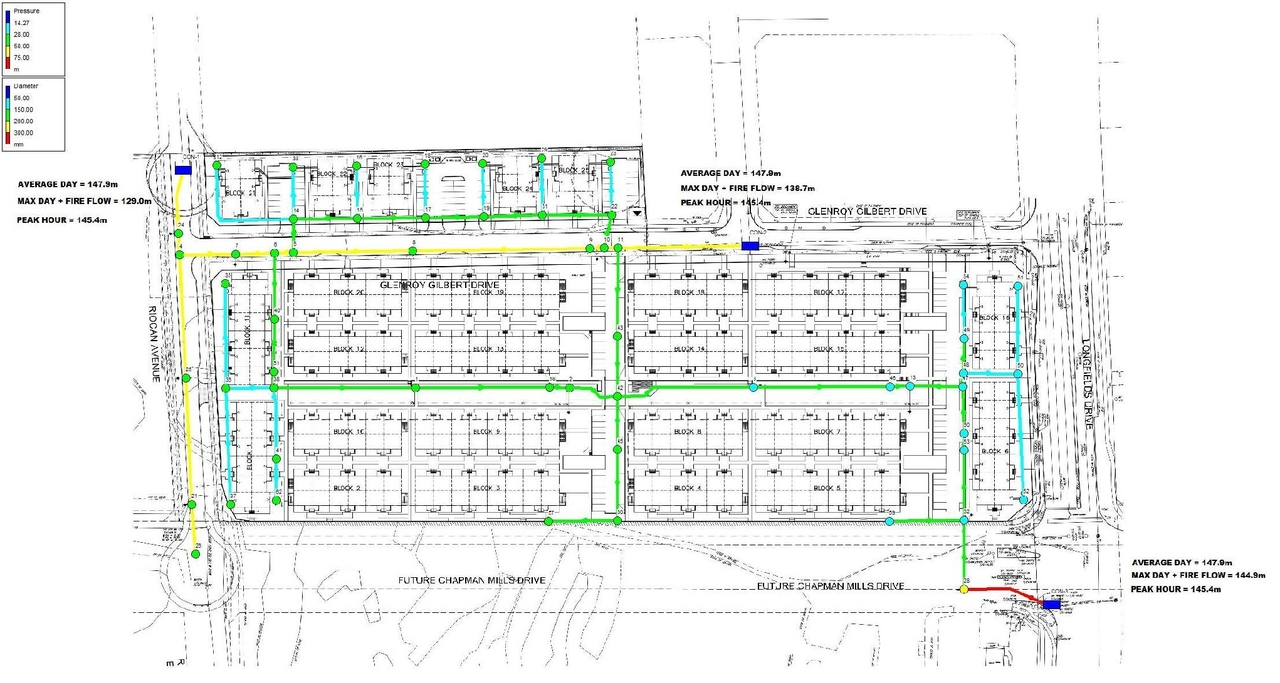 Construction site plan for project from page 44 of the file '2024-04-11 - Design Brief - D07-12-22-0104'