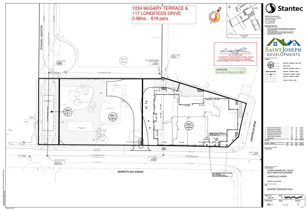 Construction site plan for project from page 61 of the file '2024-04-11 - Design Brief - D07-12-22-0104'