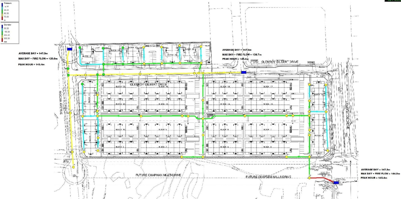 Construction site plan for project from page 48 of the file '2023-10-17 - Design Brief - D07-12-22-0104'