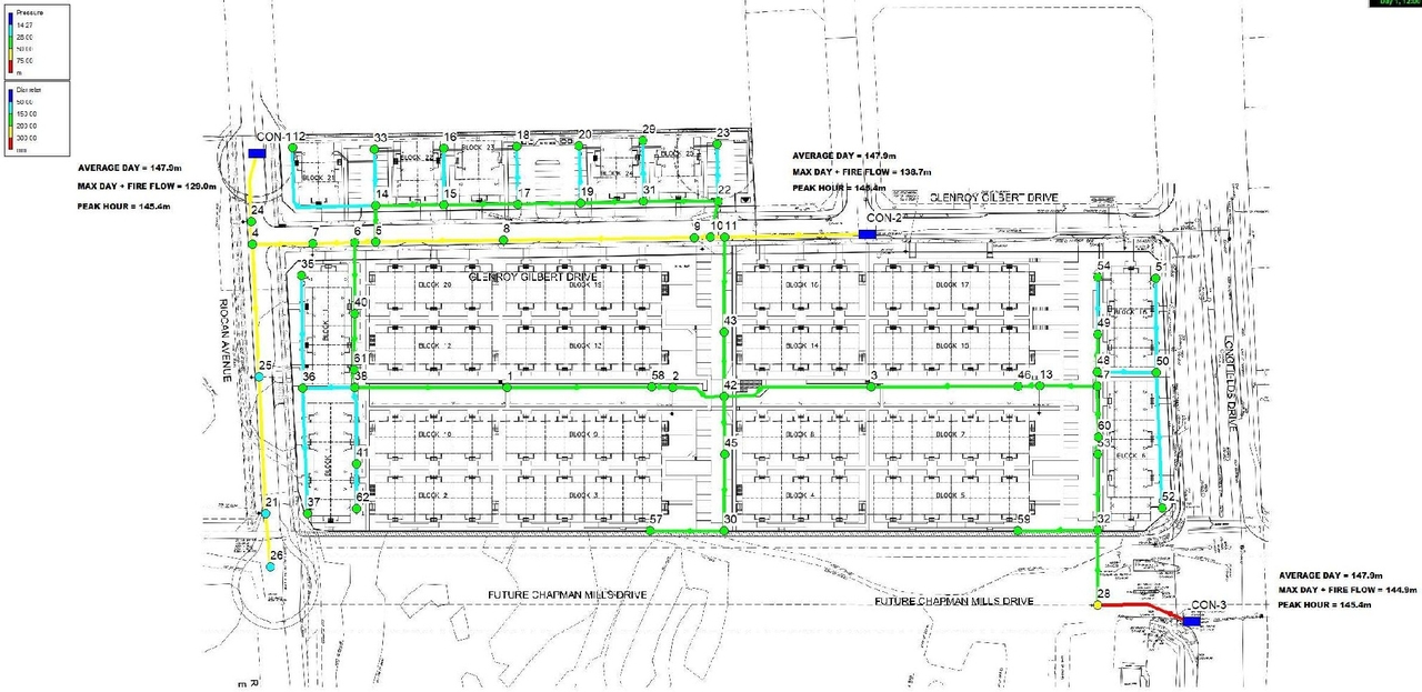 Construction site plan for project from page 53 of the file '2023-10-17 - Design Brief - D07-12-22-0104'