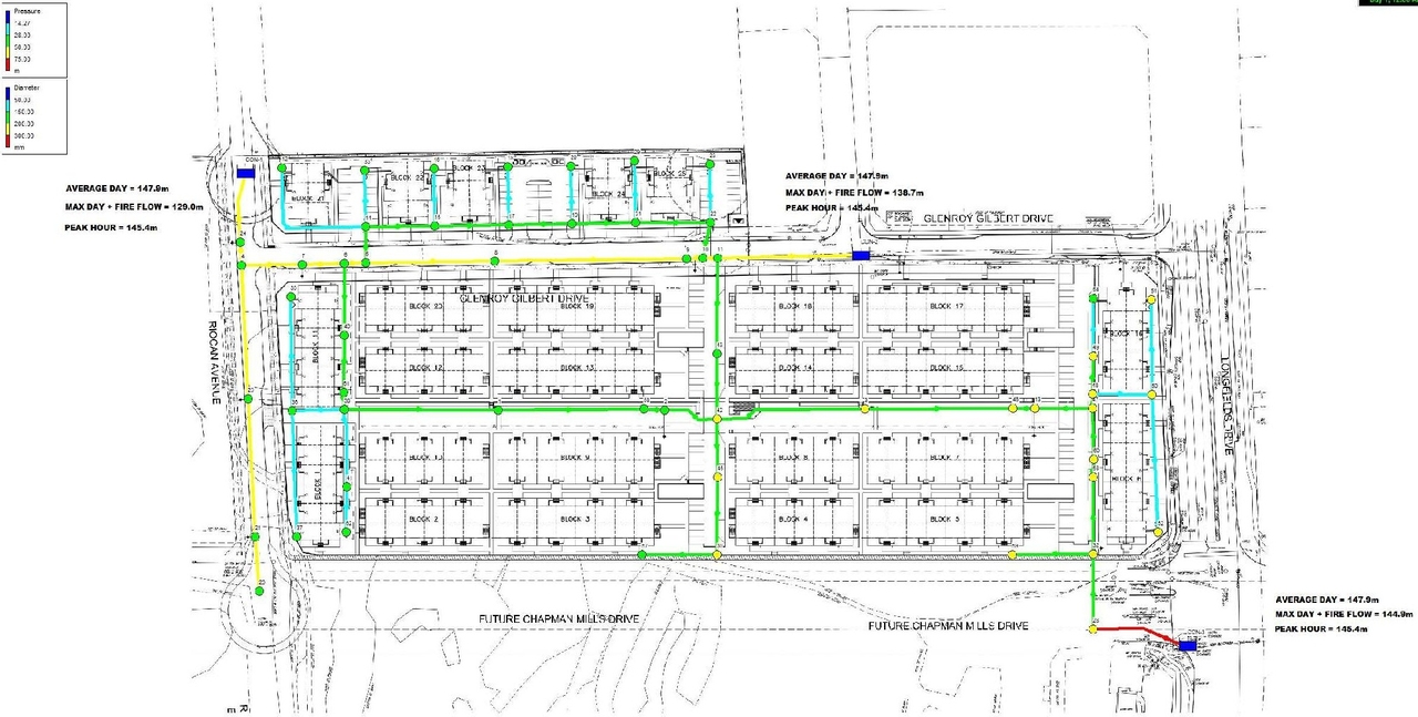 Construction site plan for project from page 58 of the file '2023-10-17 - Design Brief - D07-12-22-0104'