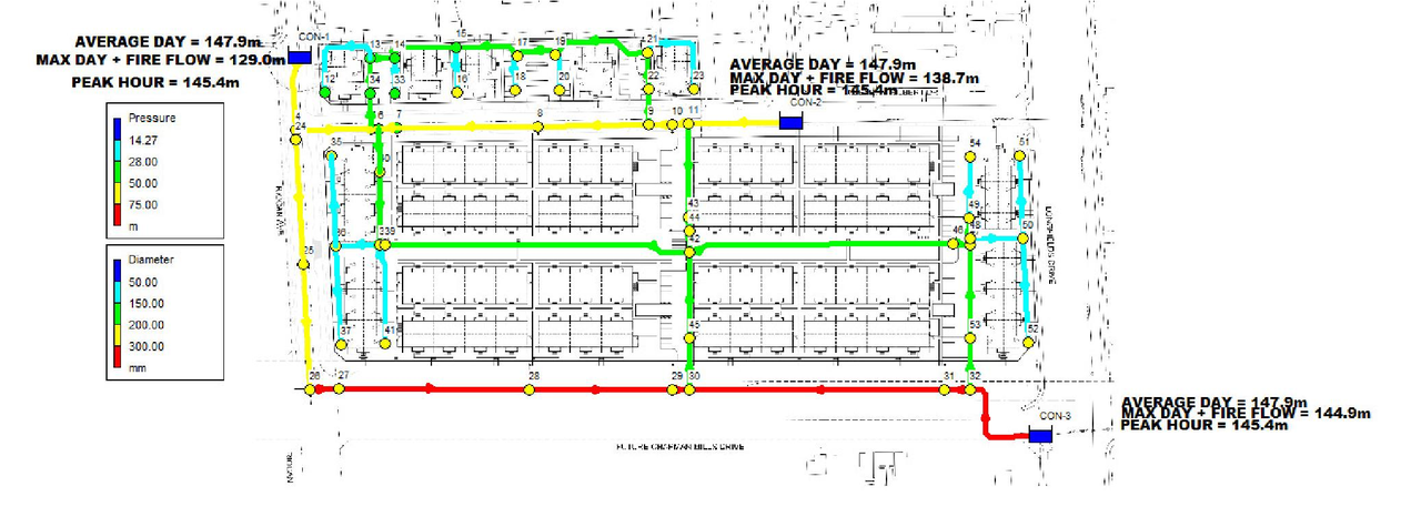 Construction site plan for project from page 47 of the file '2022-06-30 - Design Brief - D07-12-22-0104'