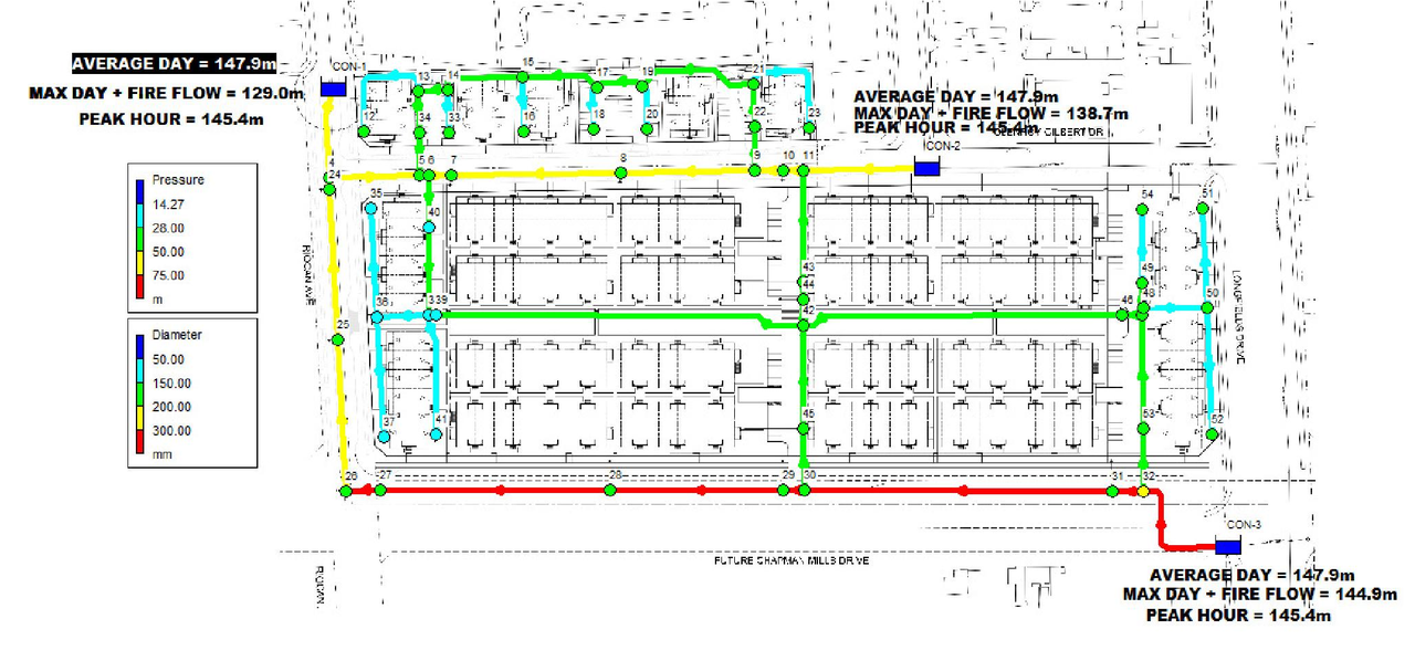 Construction site plan for project from page 53 of the file '2022-06-30 - Design Brief - D07-12-22-0104'