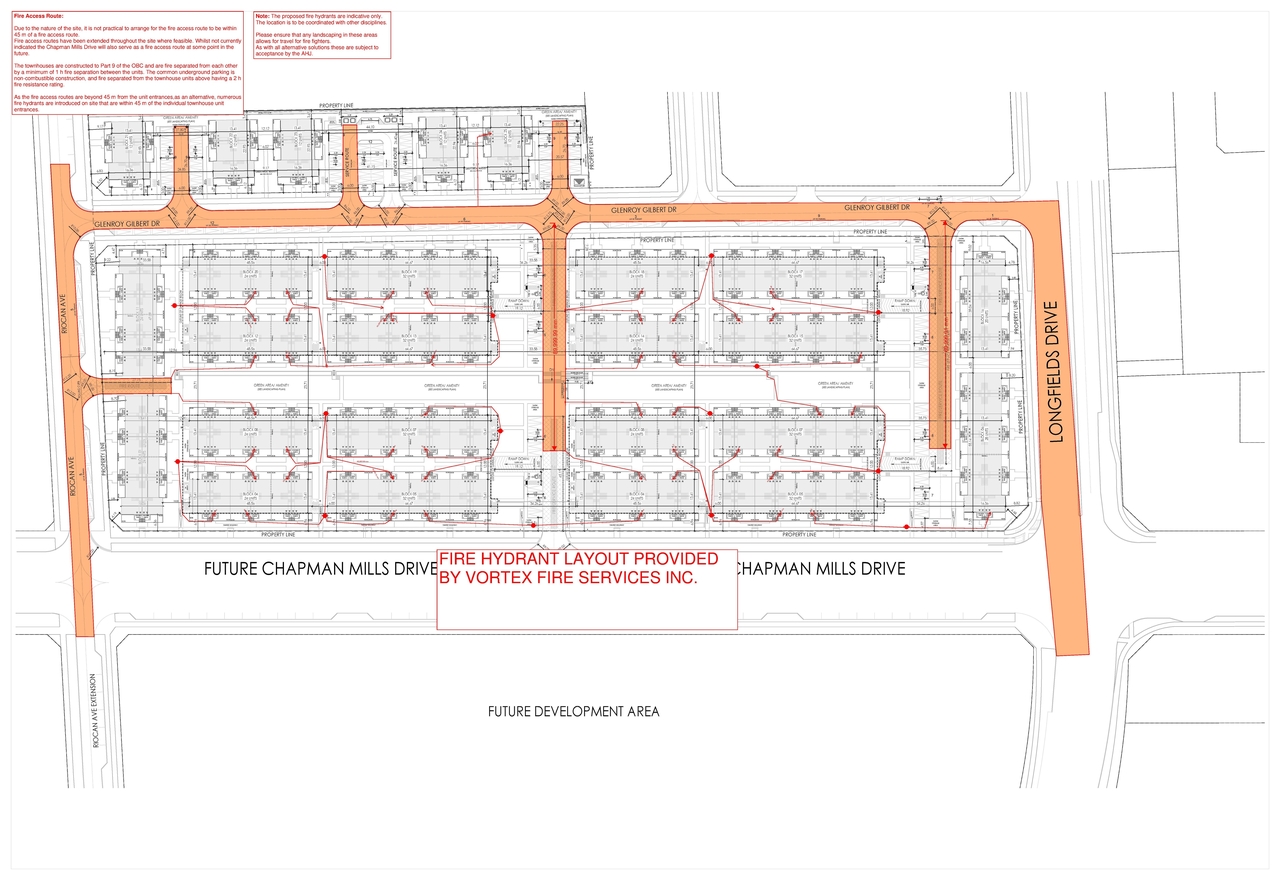 Construction site plan for project from page 45 of the file '2023-07-05 - Design Brief - D07-12-22-0104'
