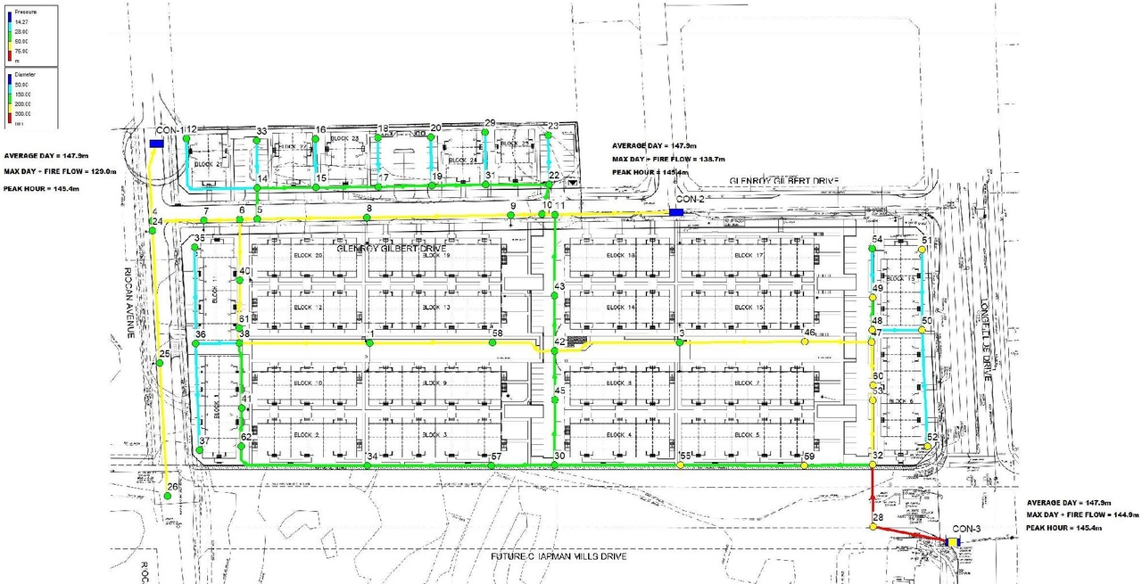Construction site plan for project from page 56 of the file '2023-07-05 - Design Brief - D07-12-22-0104'