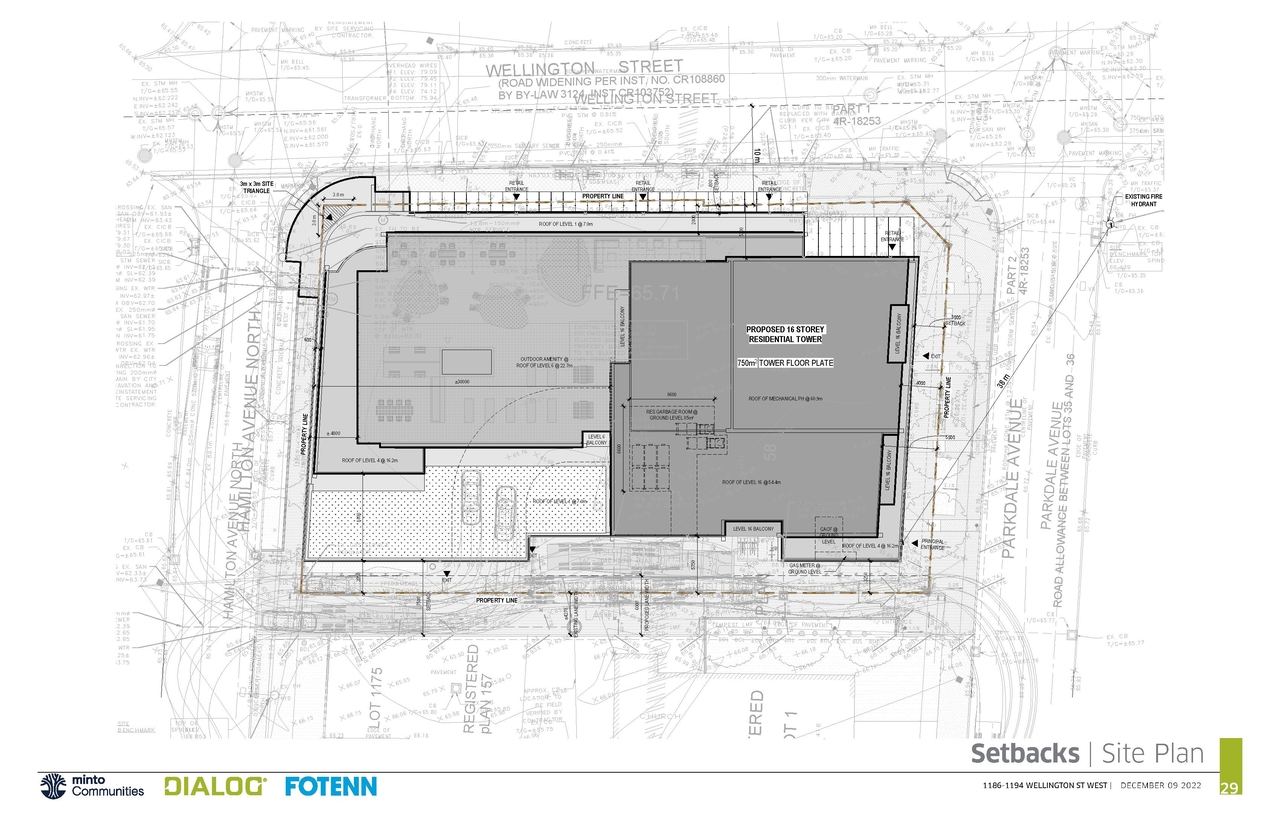Construction site plan for project from page 29 of the file '2022-12-14 - Design Brief - D07-12-22-0105'