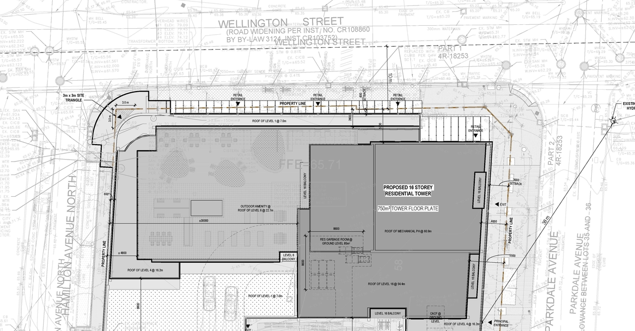 Construction site plan for project from page 29 of the file '2022-12-14 - Design Brief - D07-12-22-0105'