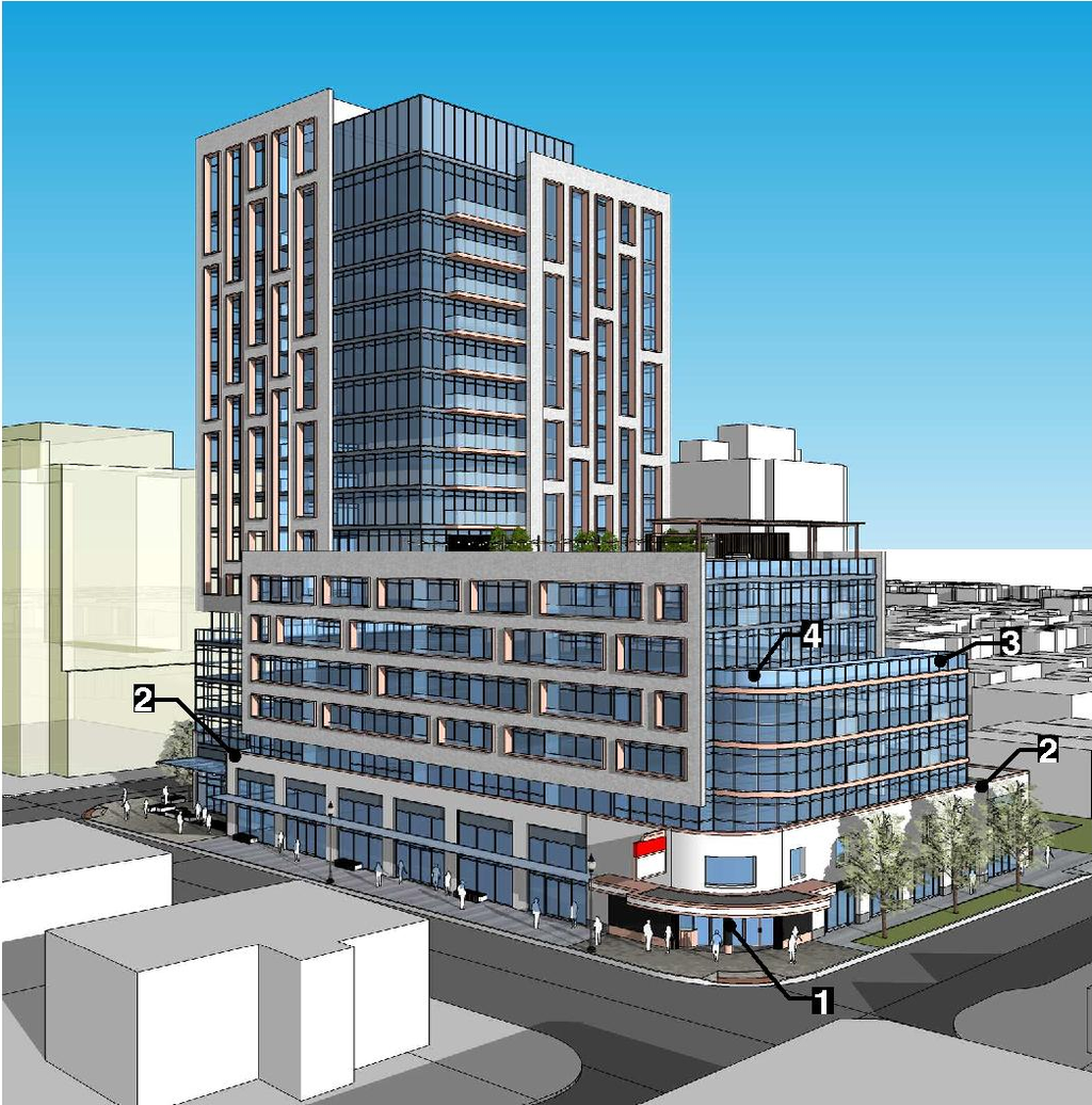 Rendering of building from page 9 of the file '2022-12-14 - Design Brief - D07-12-22-0105'