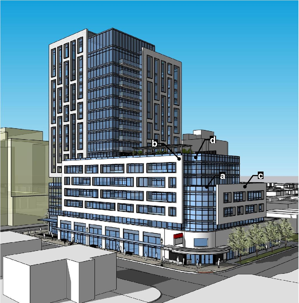 Rendering of building from page 9 of the file '2022-12-14 - Design Brief - D07-12-22-0105'