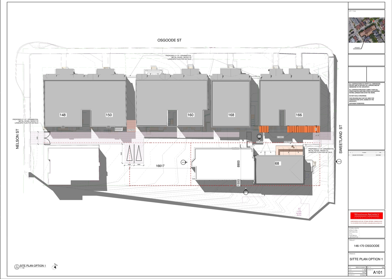 Construction site plan for project from page 1 of the file '2022-07-06 - Site & Floor Plans - D07-12-22-0106'