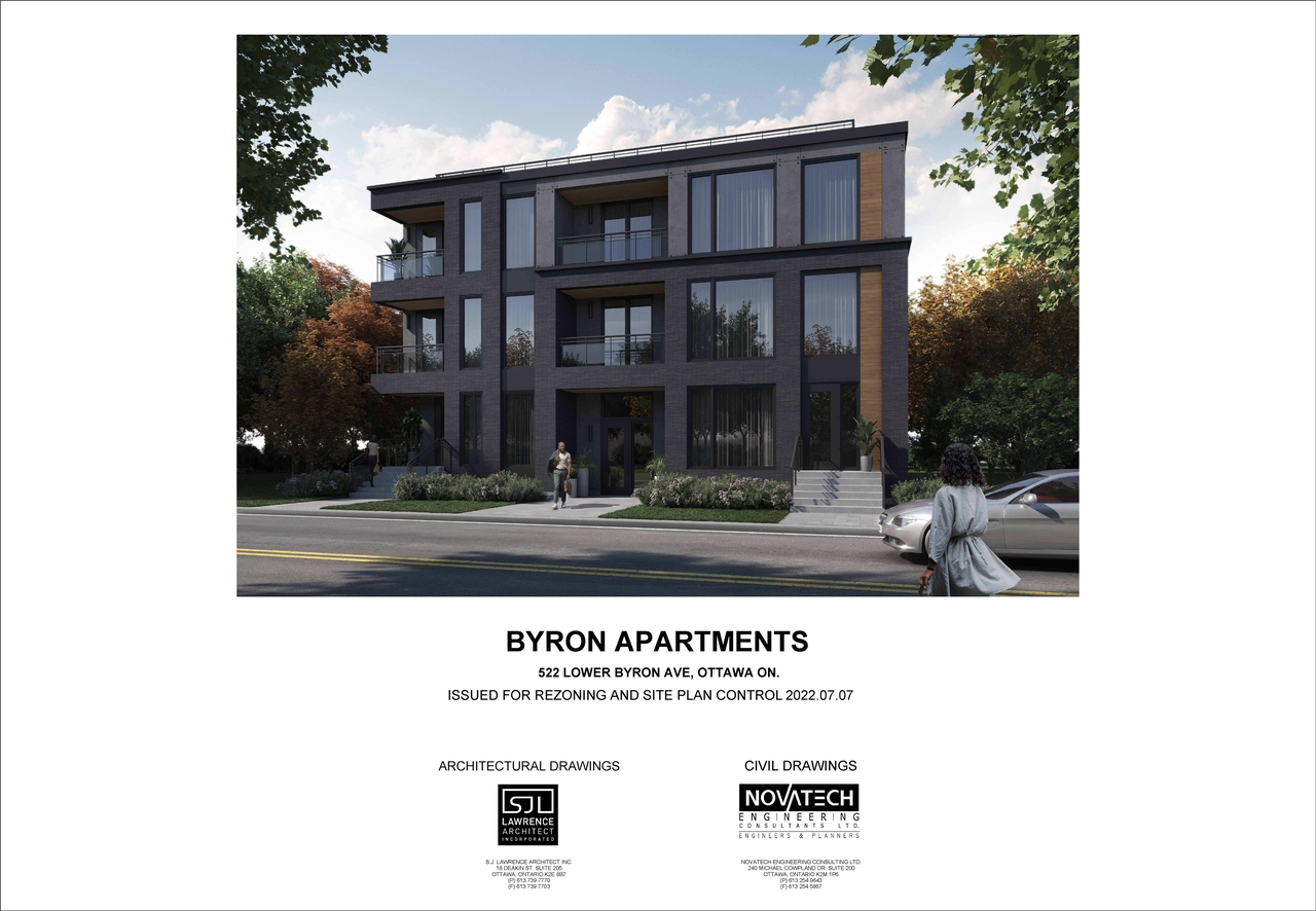 Rendering of building from page 1 of the file '2022-07-07 - Site & Elevations & Floor Plans - D07-12-22-0107'