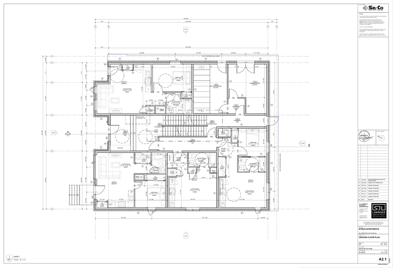 Floor plan for project from page 4 of the file '2022-07-07 - Site & Elevations & Floor Plans - D07-12-22-0107'