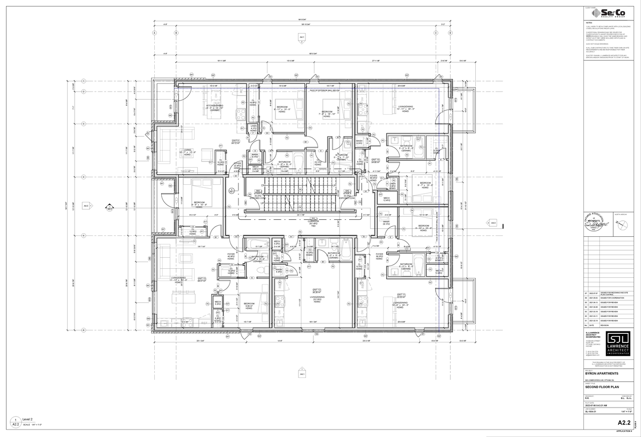 Floor plan for project from page 5 of the file '2022-07-07 - Site & Elevations & Floor Plans - D07-12-22-0107'