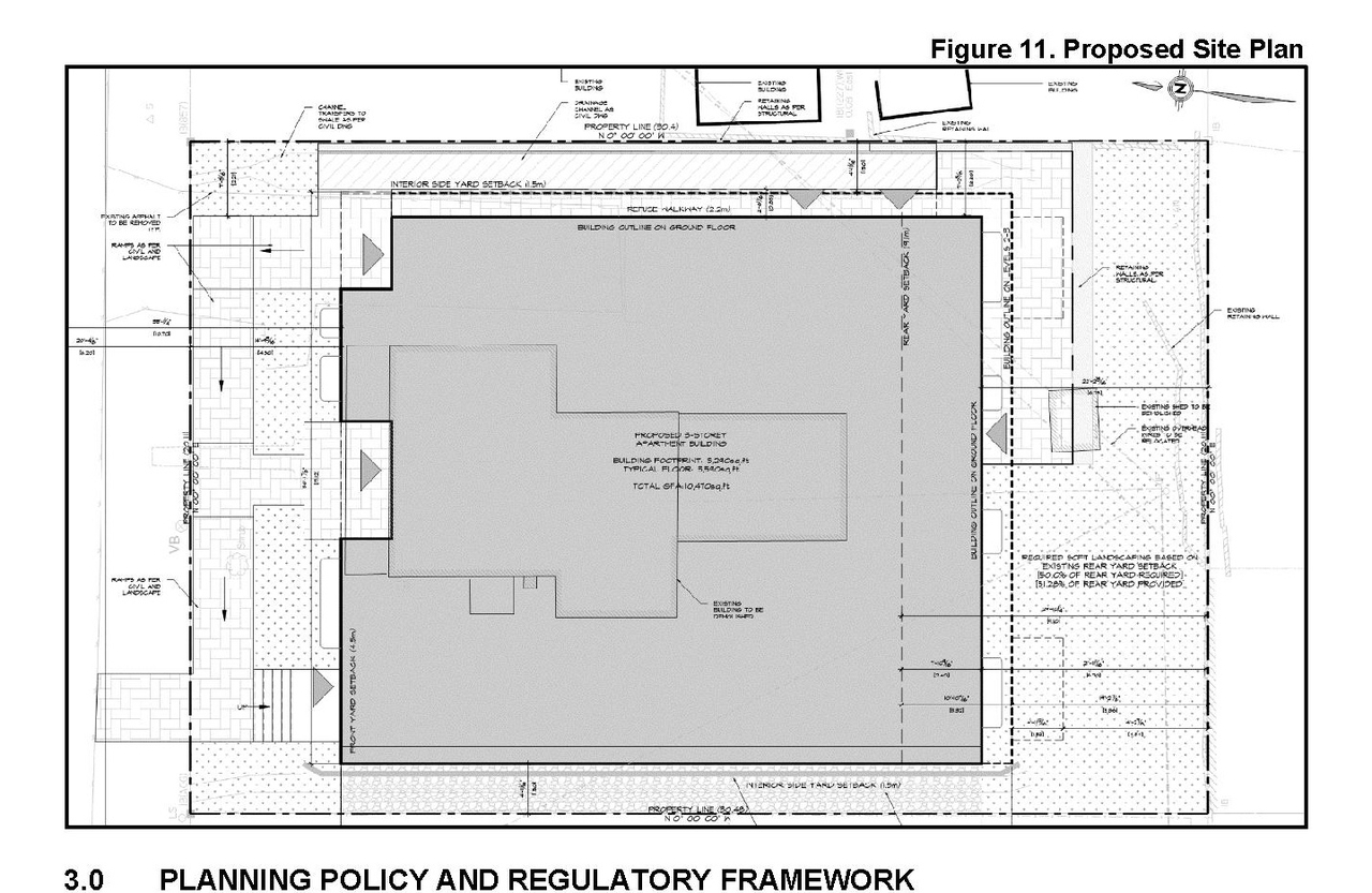 Construction site plan for project from page 16 of the file '2022-07-07 - Planning Rationale & Design Brief - D07-12-22-0107'