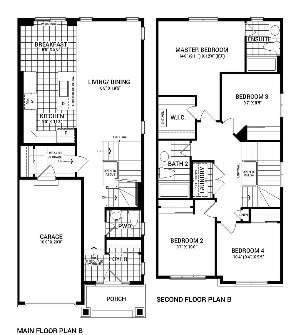 Floor plan for project from page 1 of the file '2022-07-21 - Tahoe End Unit 4 Bedroom Floor Plan - D07-12-22-0111'