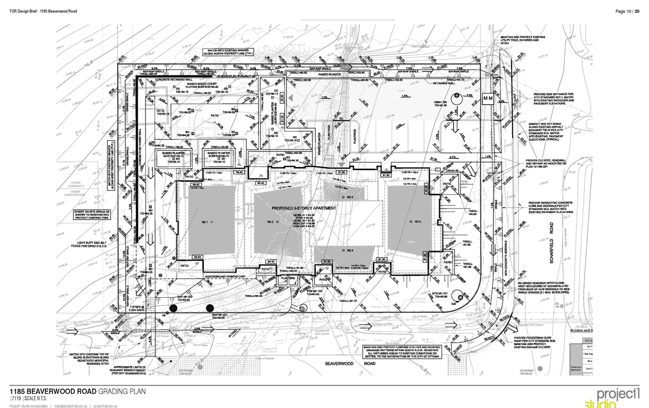 Construction site plan for project from page 10 of the file '25-07-22 - Design Brief - D07-12-22-0114'