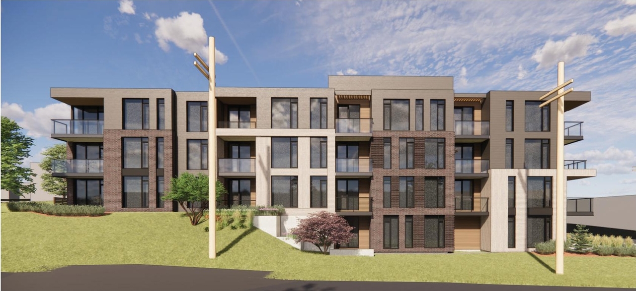 Rendering of building from page 12 of the file '25-07-22 - Design Brief - D07-12-22-0114'