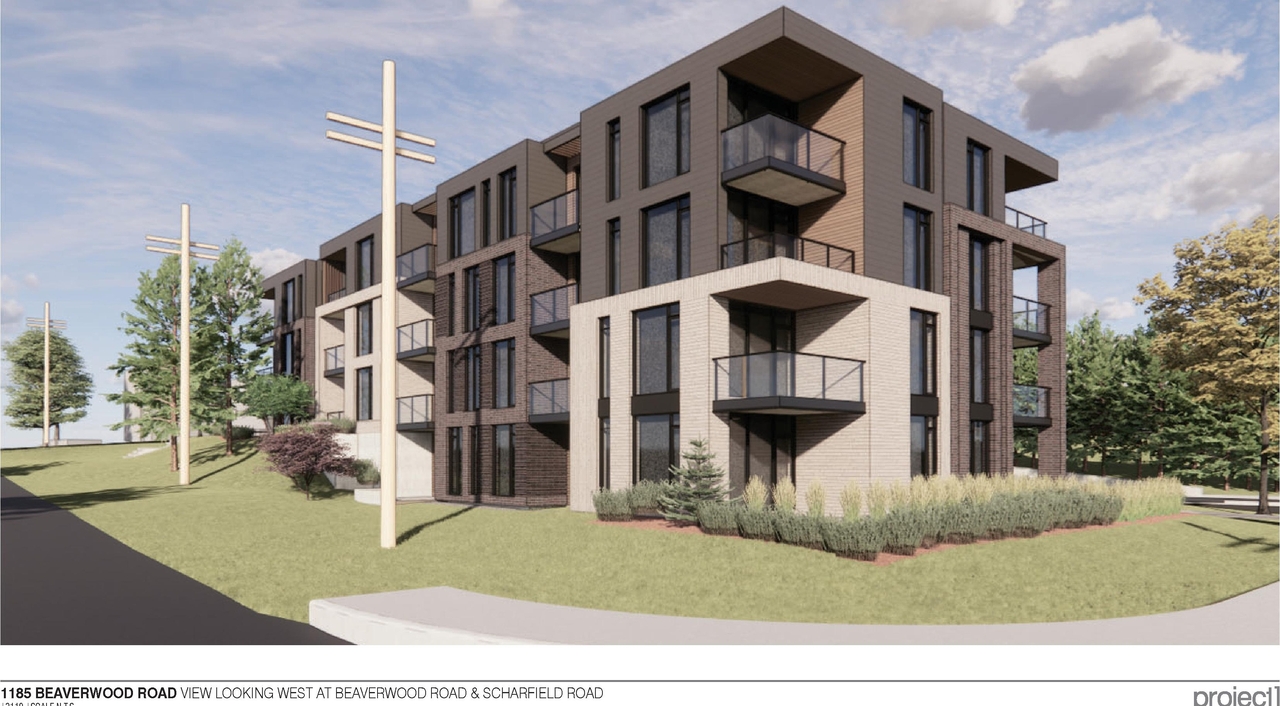 Rendering of building from page 3 of the file '25-07-22 - Design Brief - D07-12-22-0114'