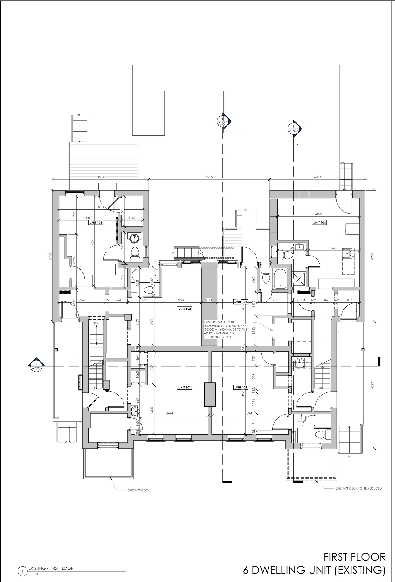 Construction site plan for project from page 2 of the file '2023-04-25 - Floor Plans & Elevations - D07-12-22-0115'