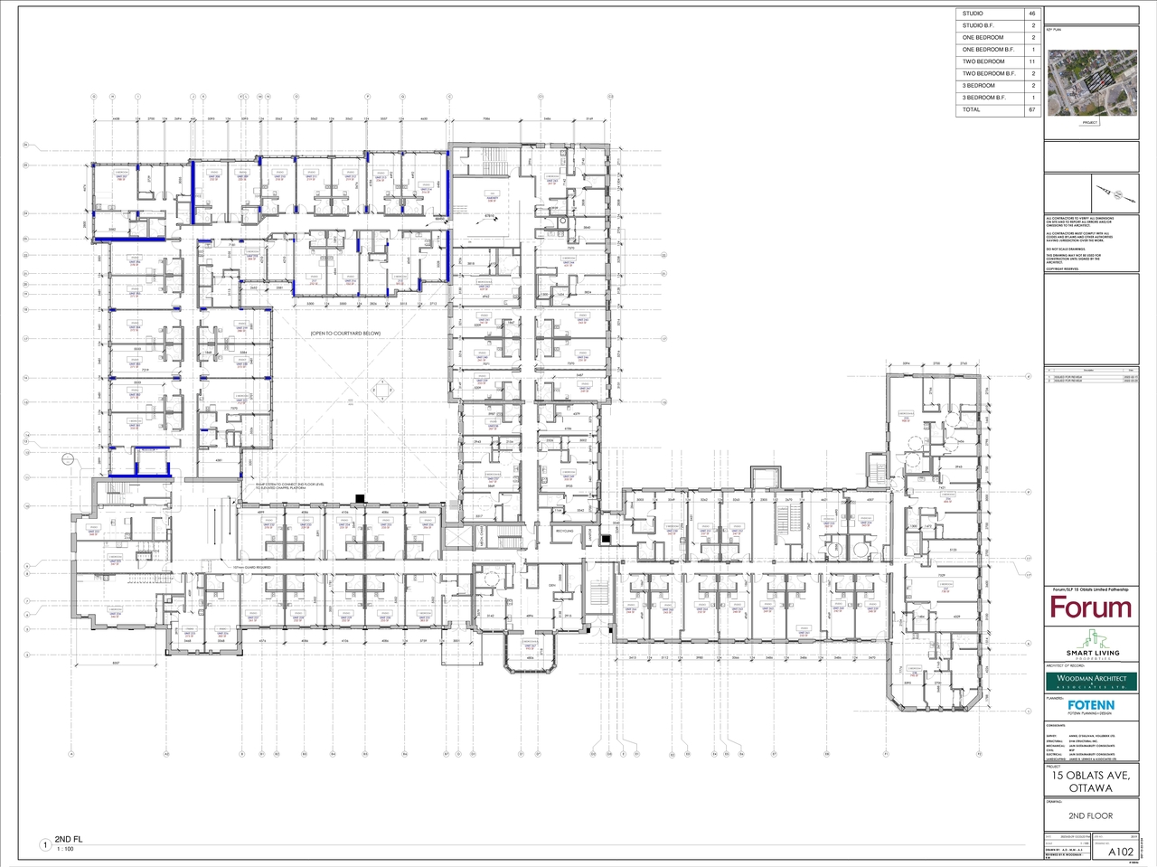 Construction site plan for project from page 3 of the file '2023-03-30 - Floor Plans - D07-12-22-0124'