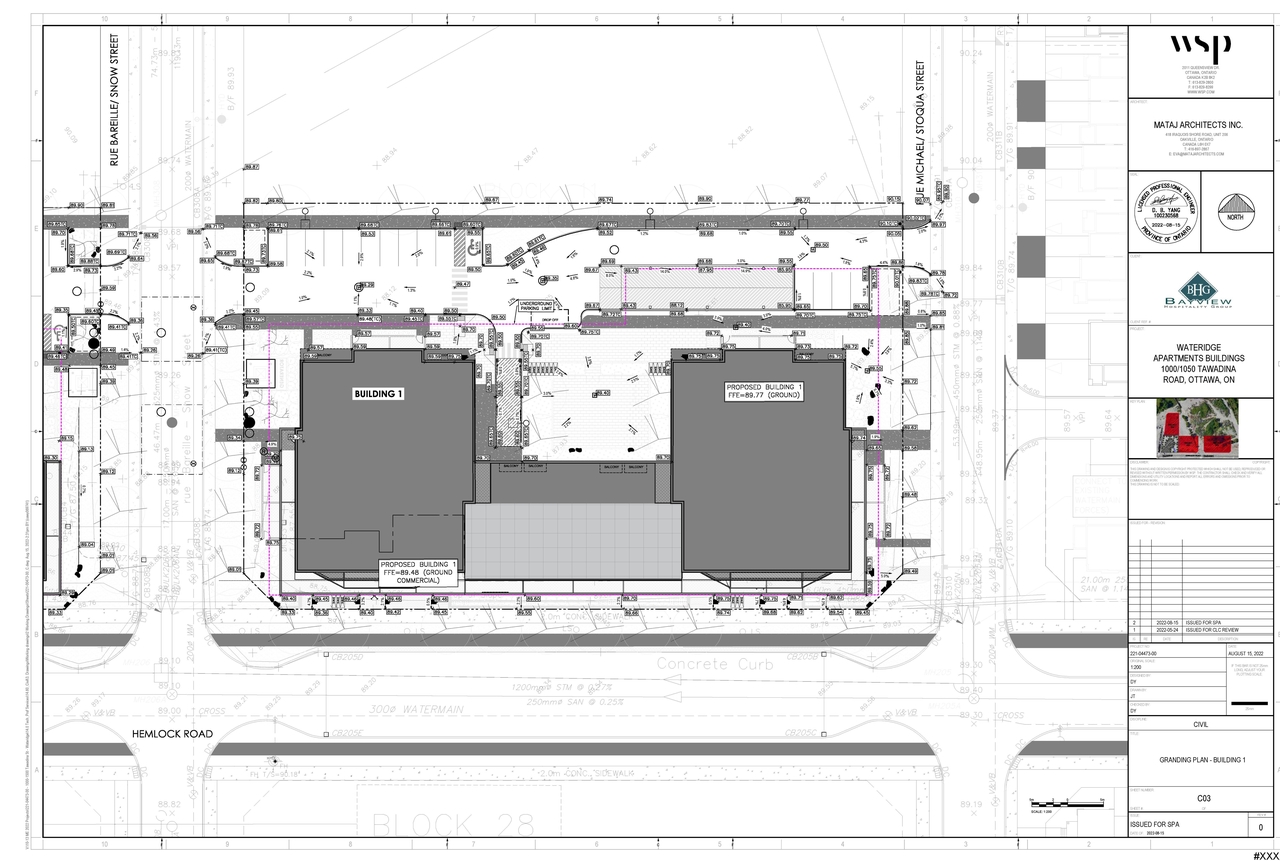 Construction site plan for project from page 108 of the file '2022-08-30 - Design Brief - D07-12-22-0127'