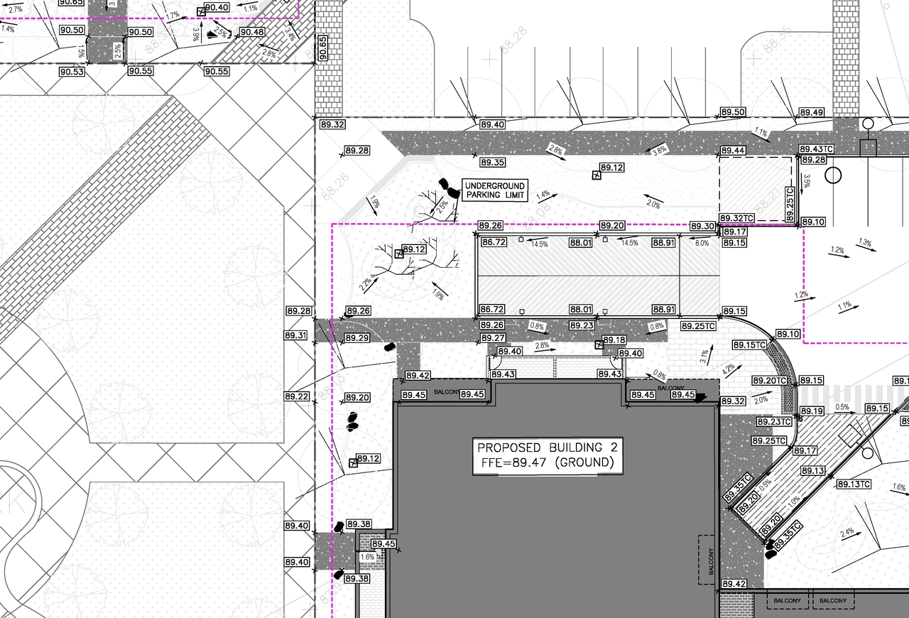 Construction site plan for project from page 109 of the file '2022-08-30 - Design Brief - D07-12-22-0127'