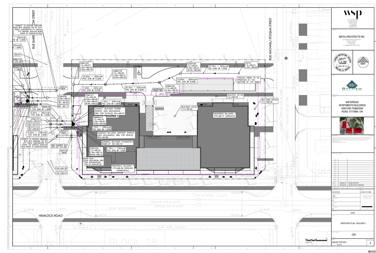 Construction site plan for project from page 111 of the file '2022-08-30 - Design Brief - D07-12-22-0127'