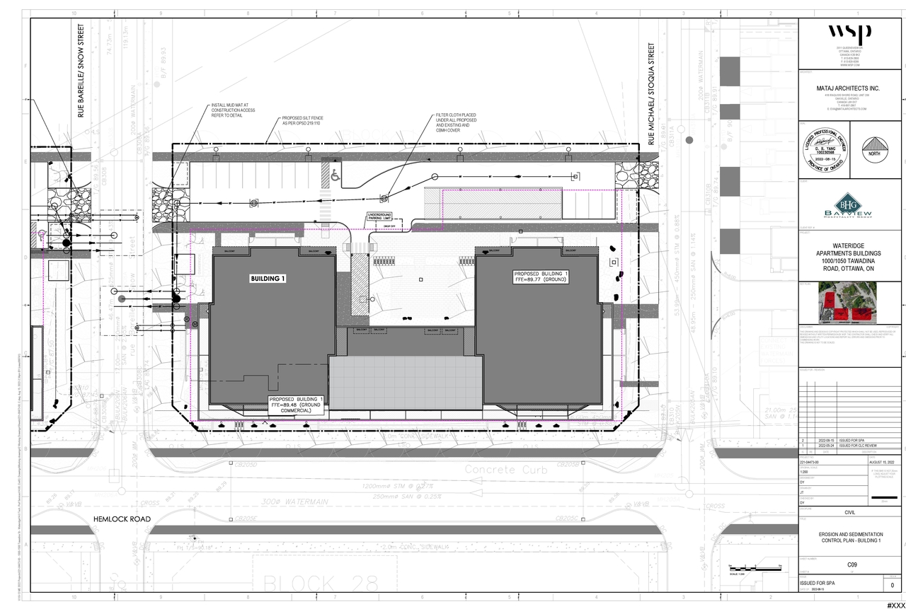 Construction site plan for project from page 116 of the file '2022-08-30 - Design Brief - D07-12-22-0127'