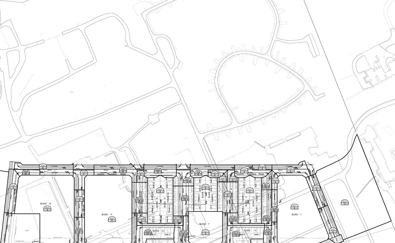 Construction site plan for project from page 69 of the file '2022-08-30 - Design Brief - D07-12-22-0127'
